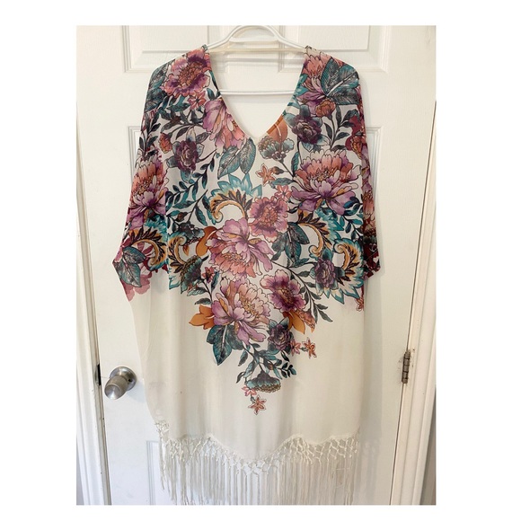 ‘Boho Multicoloured SwimSuit Cover Up/Cardigan’ - Picture 4 of 5